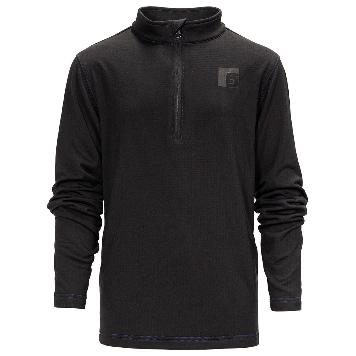 Image of Rogers Youth Static Thermal 1/4 Zip Mock-Neck Base Layer in Black