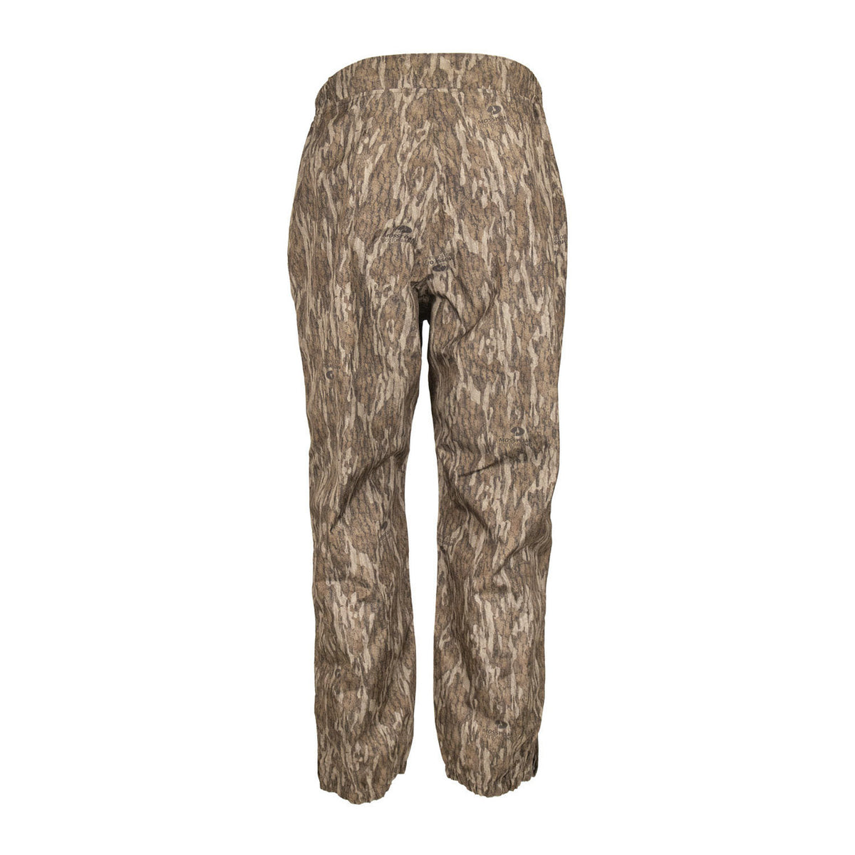 back image of Rogers Sporting Goods Storm Stopper Rain Pants in Mossy Oak Bottomland.