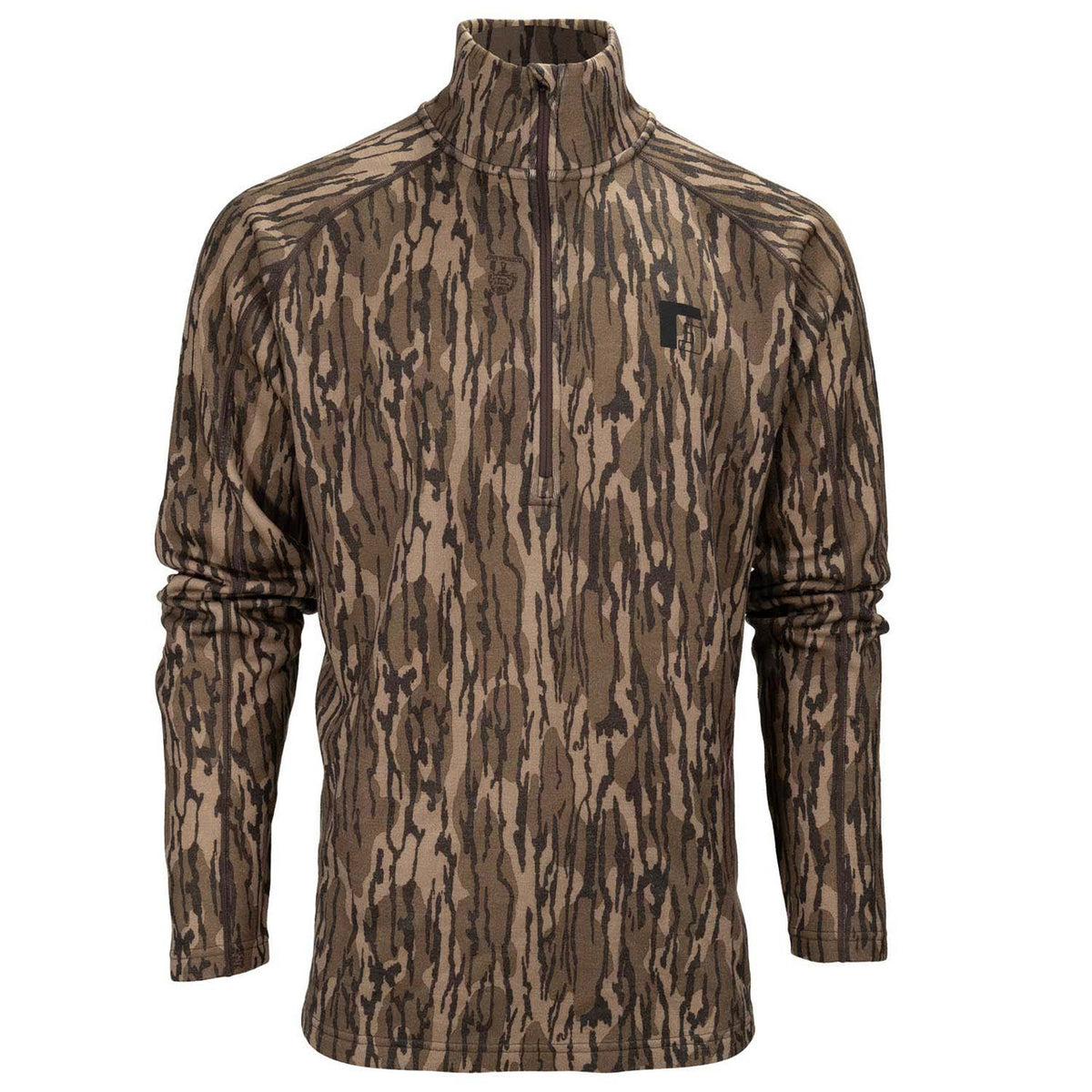 Image of Rogers Sporting Goods Biome 350 Mock Neck 1/4 Zip in Mossy Oak Bottomland