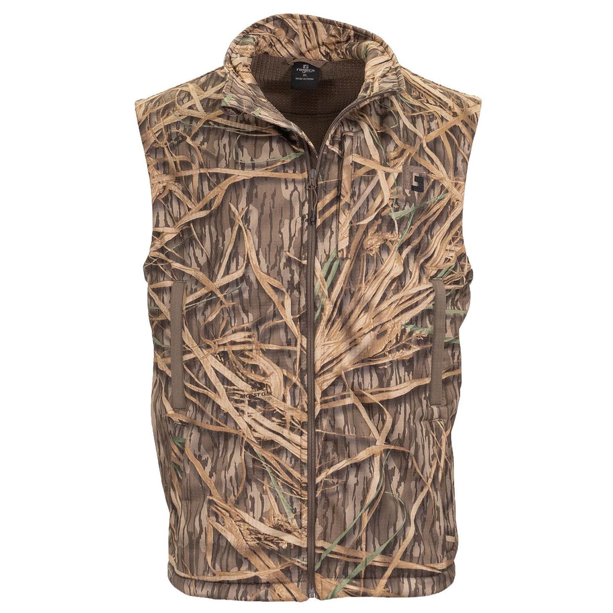Rogers Gear Camo Fleece Vest Front Image in Mossy Oak Original Shadowgrass
