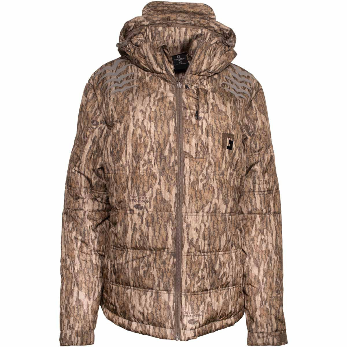image of Rogers Womens Elite Fowl Weather Jacket in Mossy Oak Bottomland.