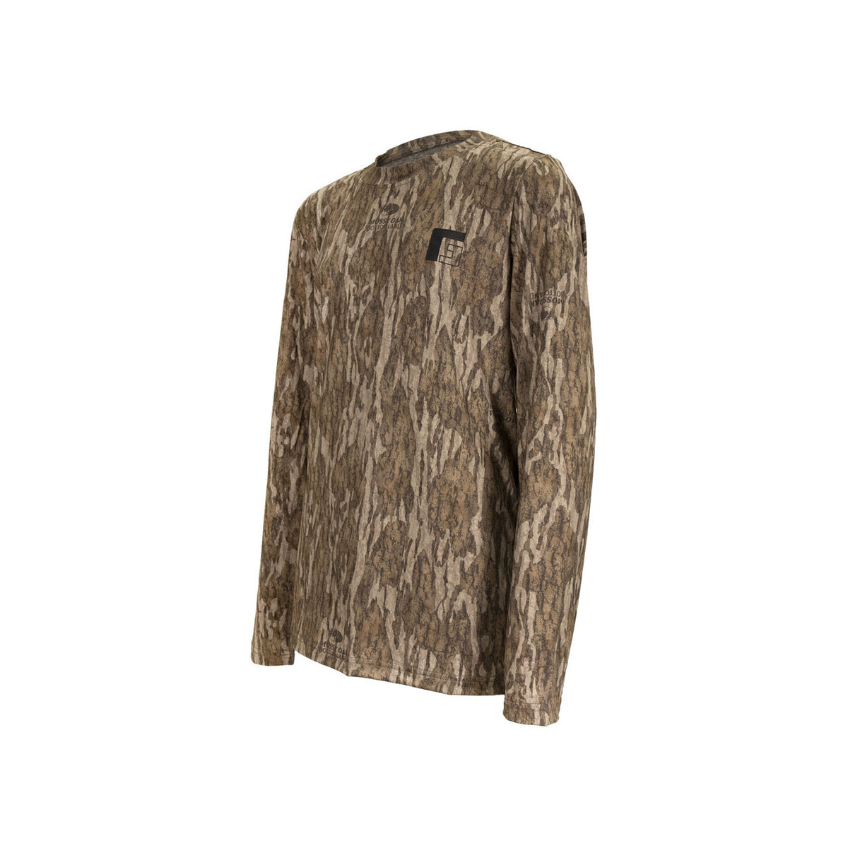 Rogers Elite Chill Long Sleeve Youth Tee with Bug Protection  in Mossy Oak Bottomland