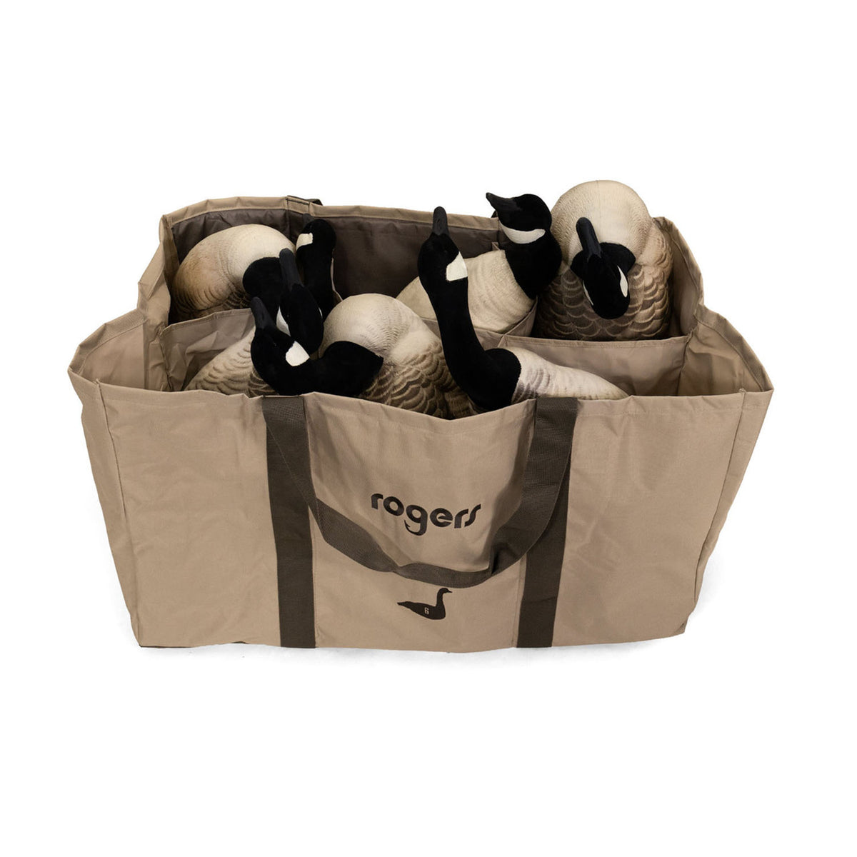 Rogers Workin' Man Series Economy 6-Slot Full-Body Goose Bag Front Image with Decoys