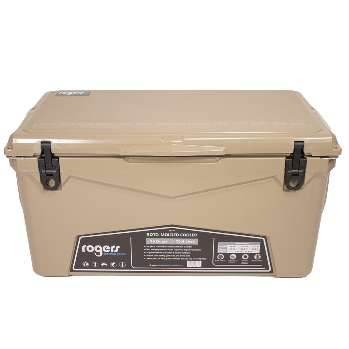 Rogers Sporting Goods Workin' Man 2.0 75-Quart Hard-Sided Cooler Image in Sand