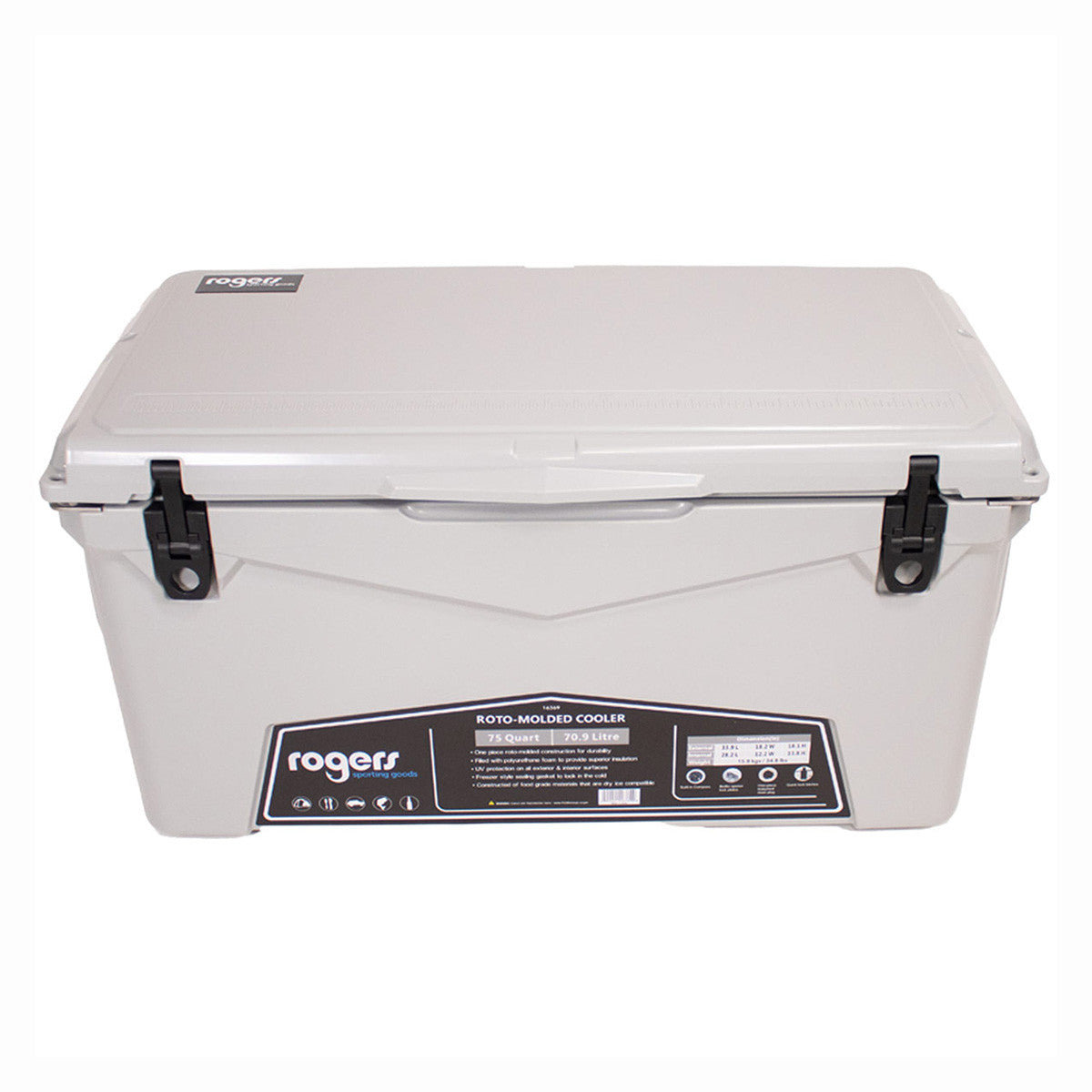 Rogers Sporting Goods Workin' Man 2.0 75-Quart Hard-Sided Cooler Image in Gray