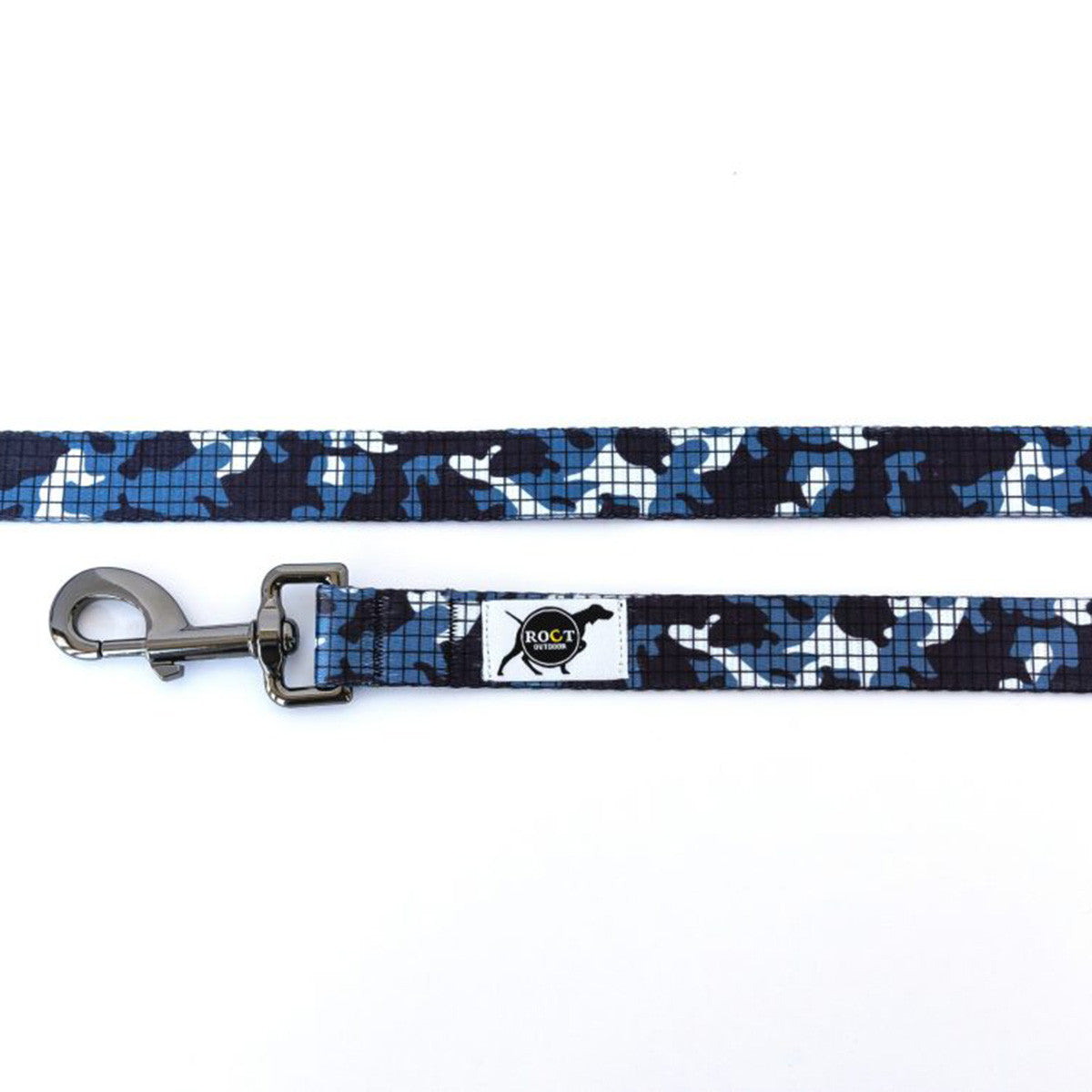 ROCT Cascade Dog Leash Laid Out Image in Thunder Camo