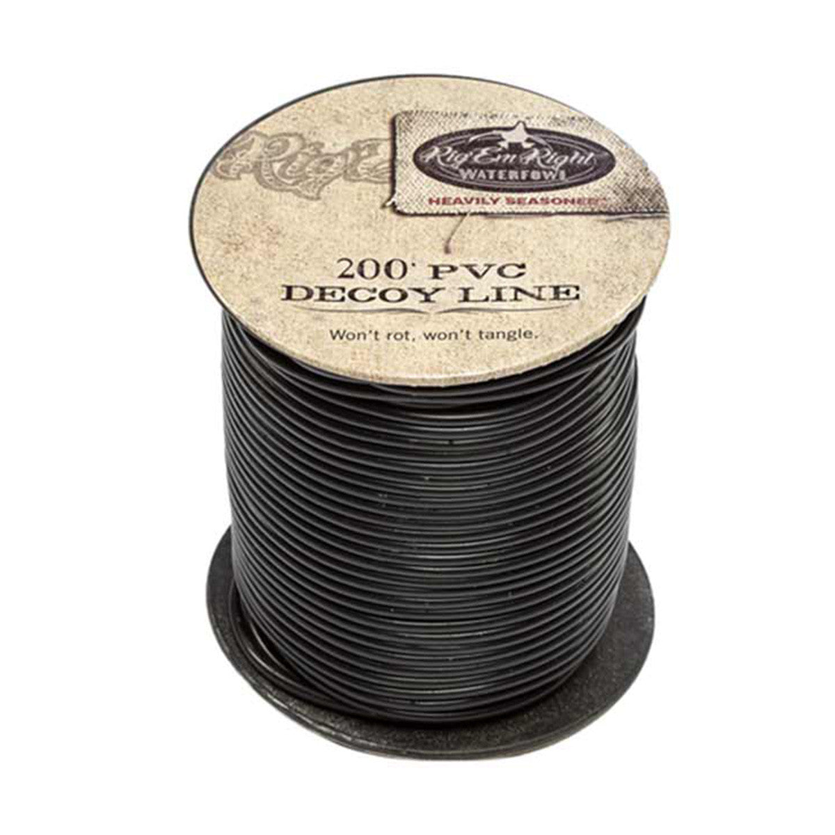 Rig Em Right PVC Decoy Line 200' Spool, Black image