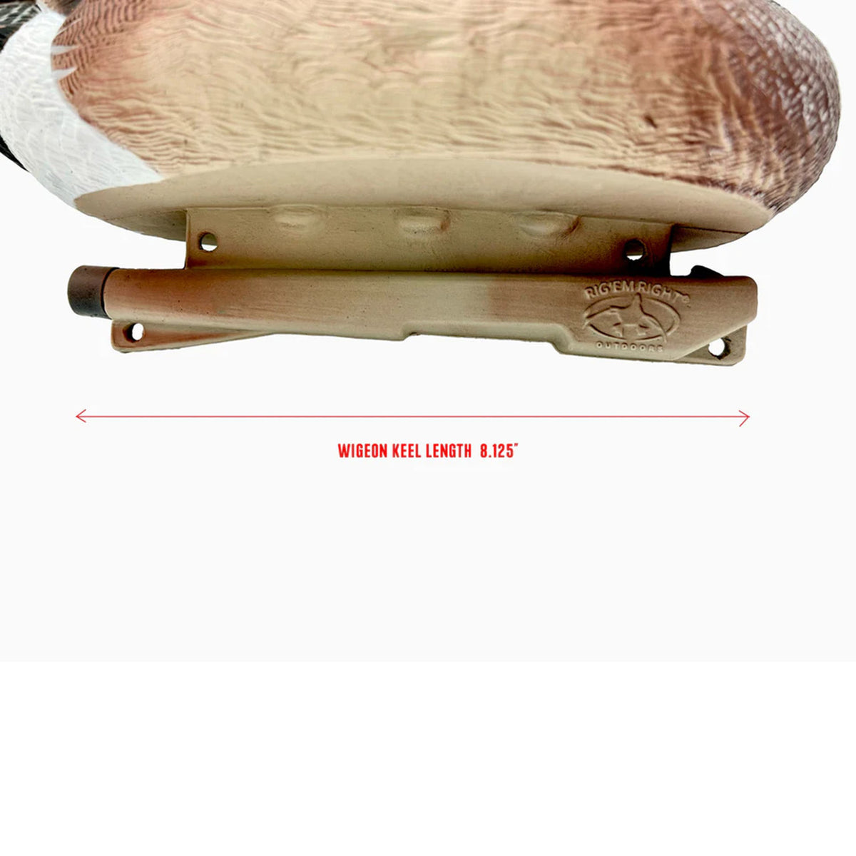 Rig'Em Right Decoys Mainline Series Wigeon Duck Decoy Keel Dimensions Image