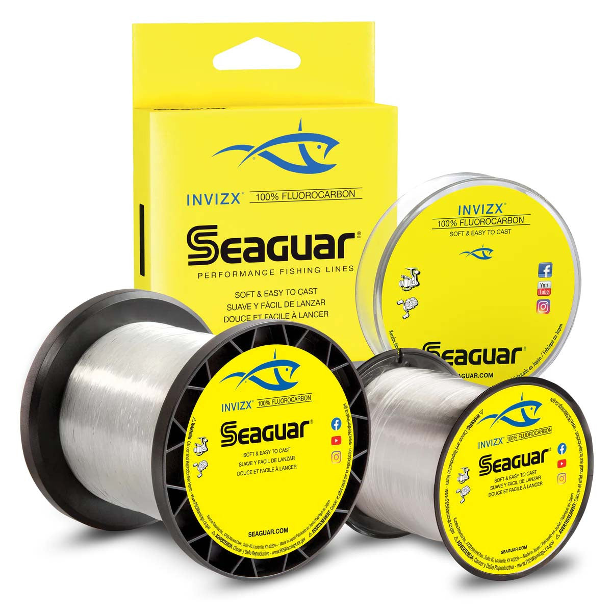 Invizx 17lb Fluorocarbon Fishing Line, 200 yards