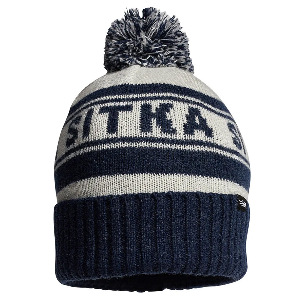 Pom Cuffed Knit Beanie Image in Porcelain