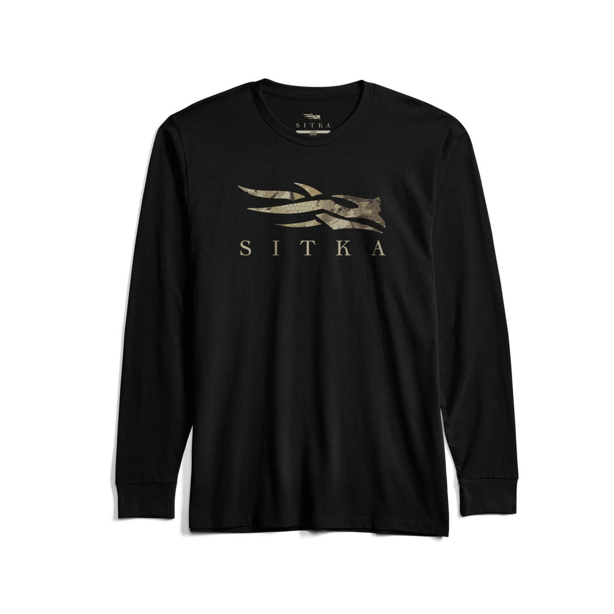 Sitka Icon Optifade Long-Sleeve Tee Image in Black Waterfowl Marsh