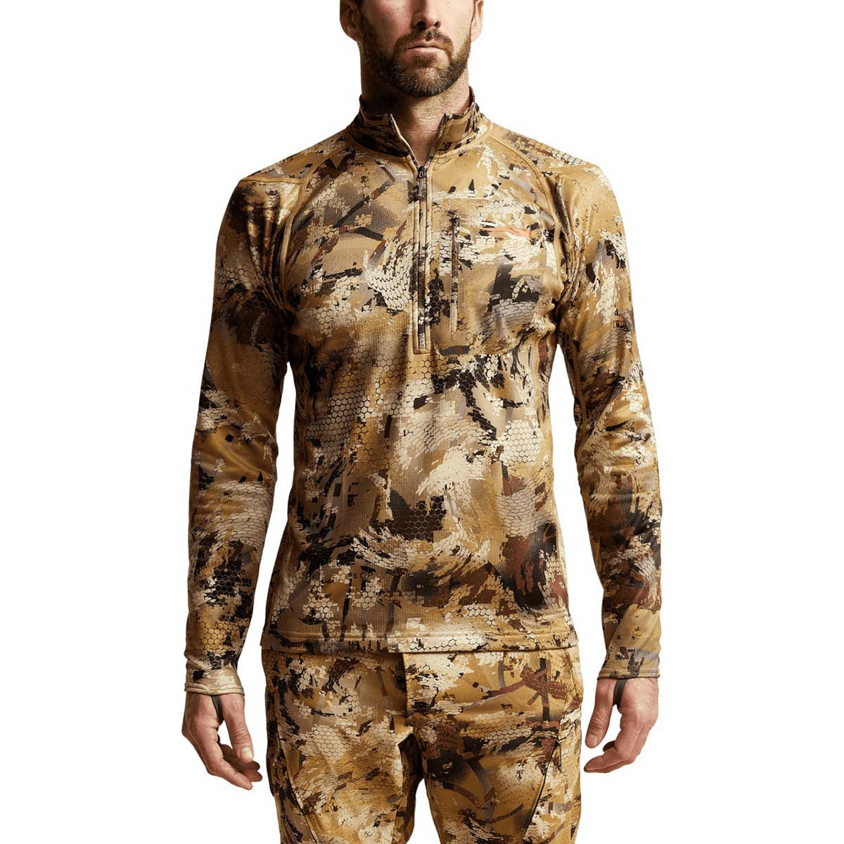 Sitka Core Midweight Zip-T Model Image.