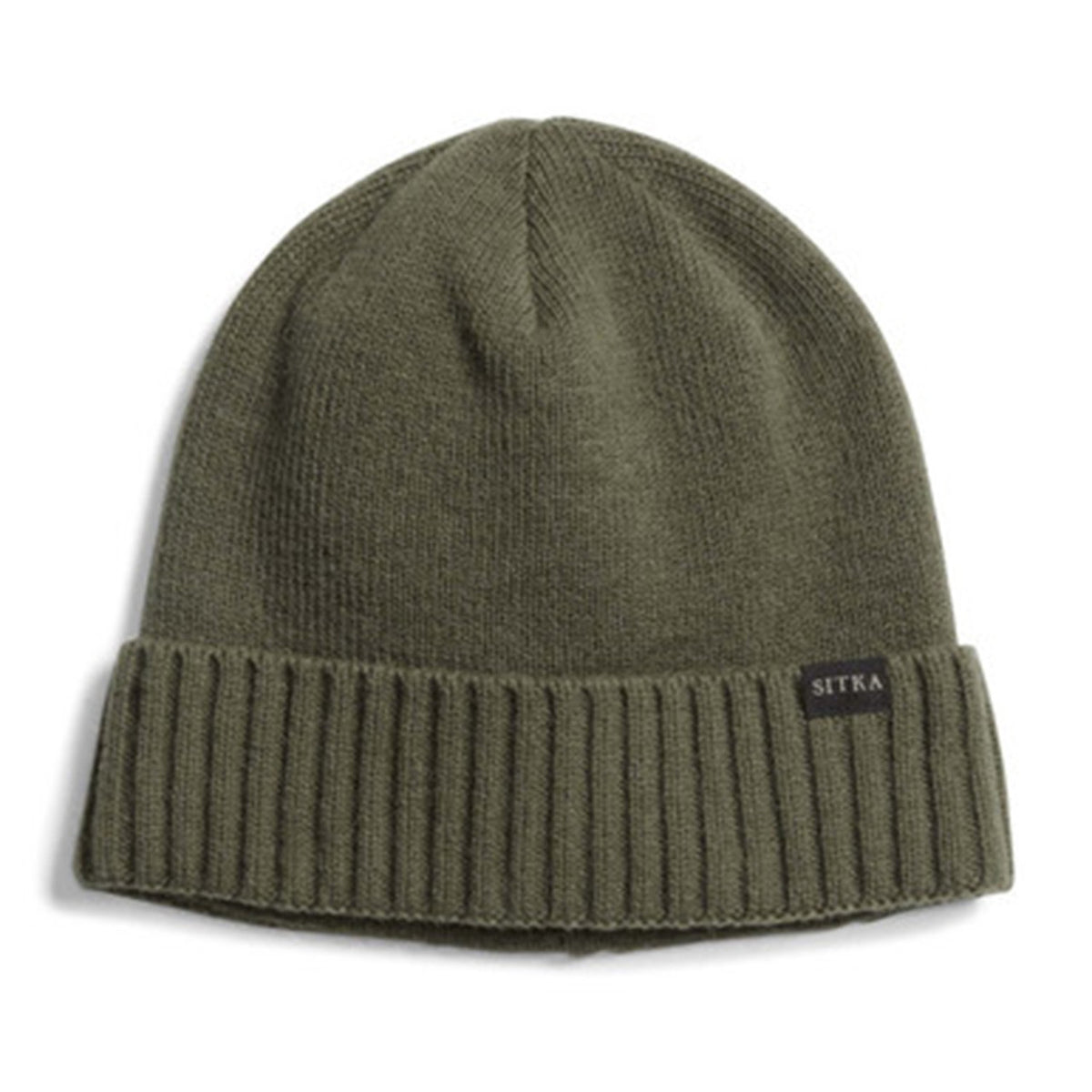 Image of the Sitka Cuffed Knit Beanie in Olive Green