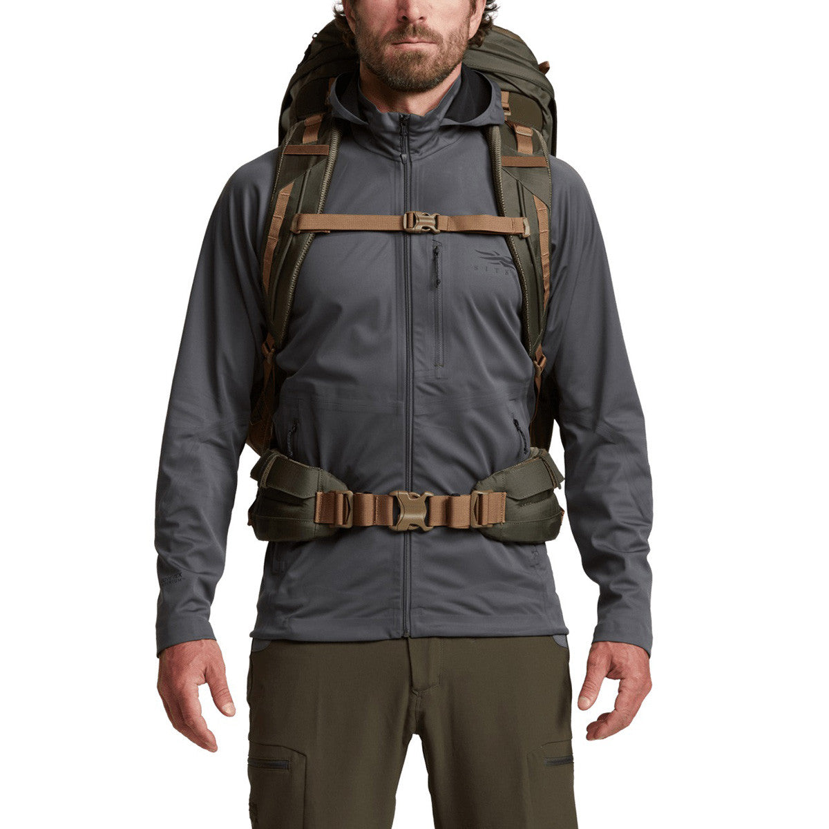 Sitka Mountain Hauler 2700 Hunting Pack Front Image in Deep Lichen