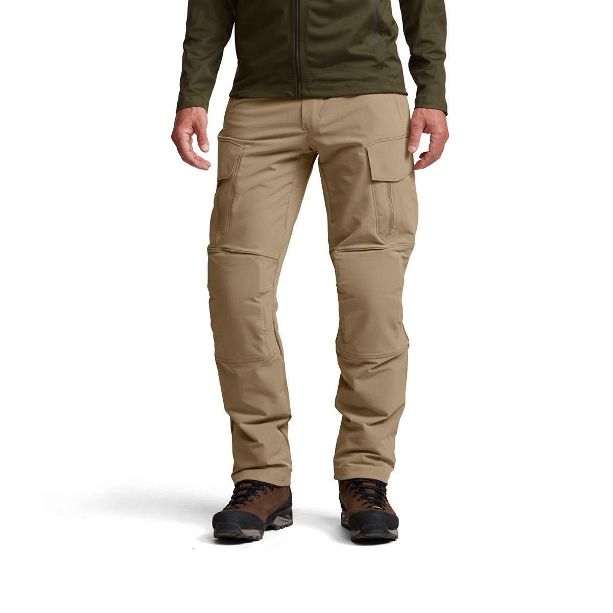 Sitka Mountain Pant Front Model Image in Colt