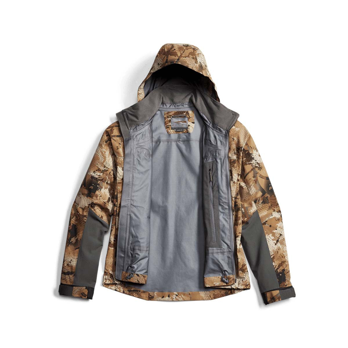 Sitka Delta Wading Jacket, View of inside lining of jacket