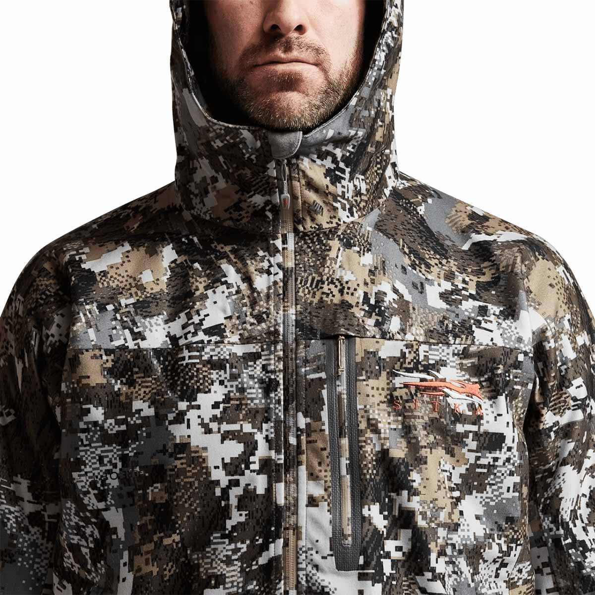 Sitka Downpour Jacket, Optifade Elevated II Detailed Image