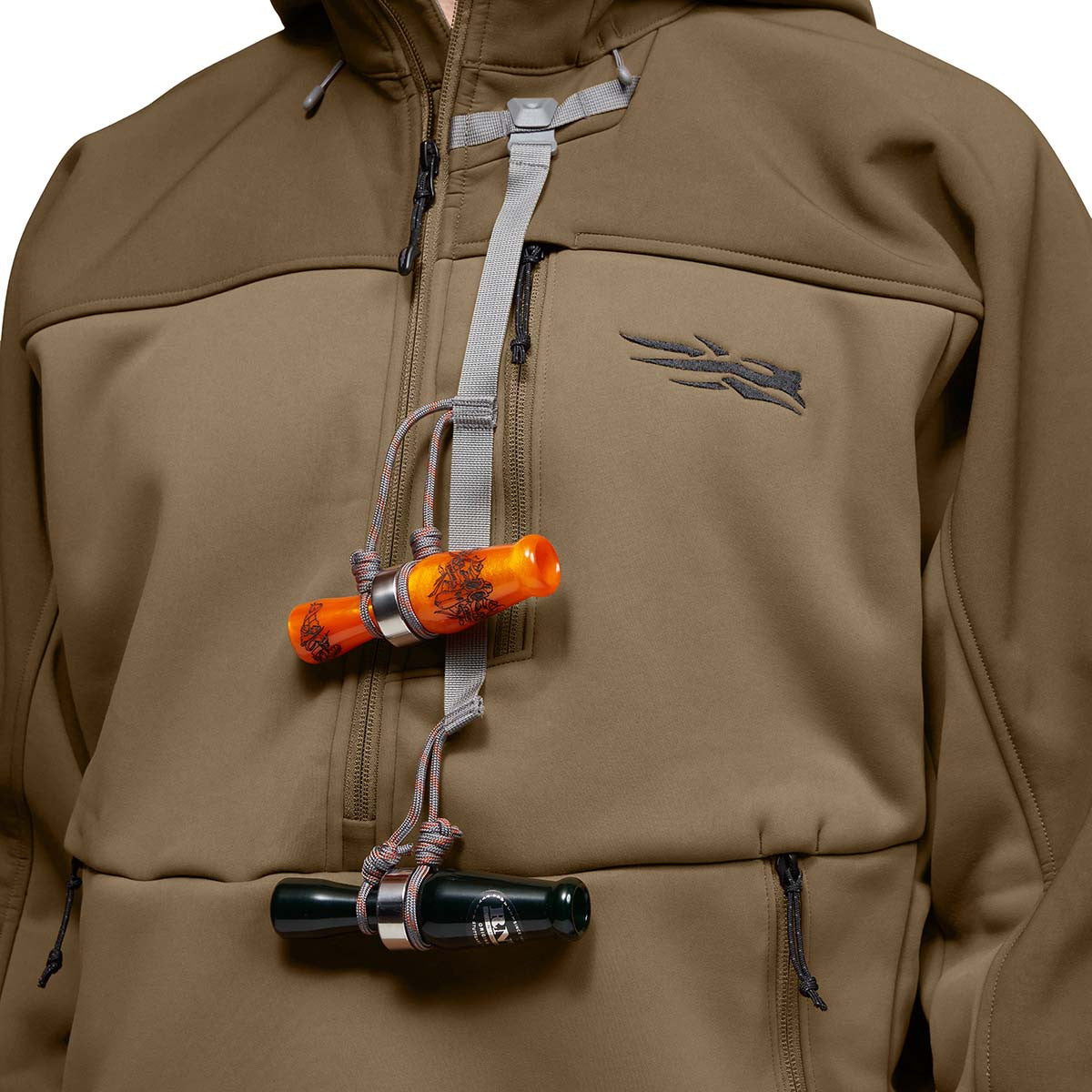 Sitka Dakota Hoodie Detailed Front Image in Coyote
