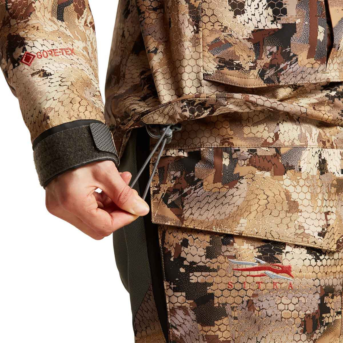 Sitka Women's Hudson Jacket Elastic Waist Image in Optifade Waterfowl Marsh