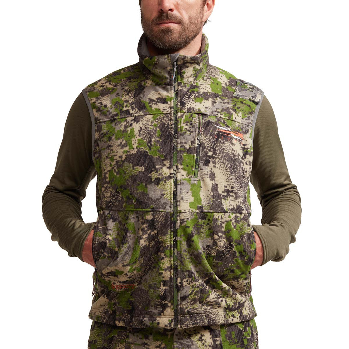 Sitka Stratus Vest Front Image in Optifade Cover