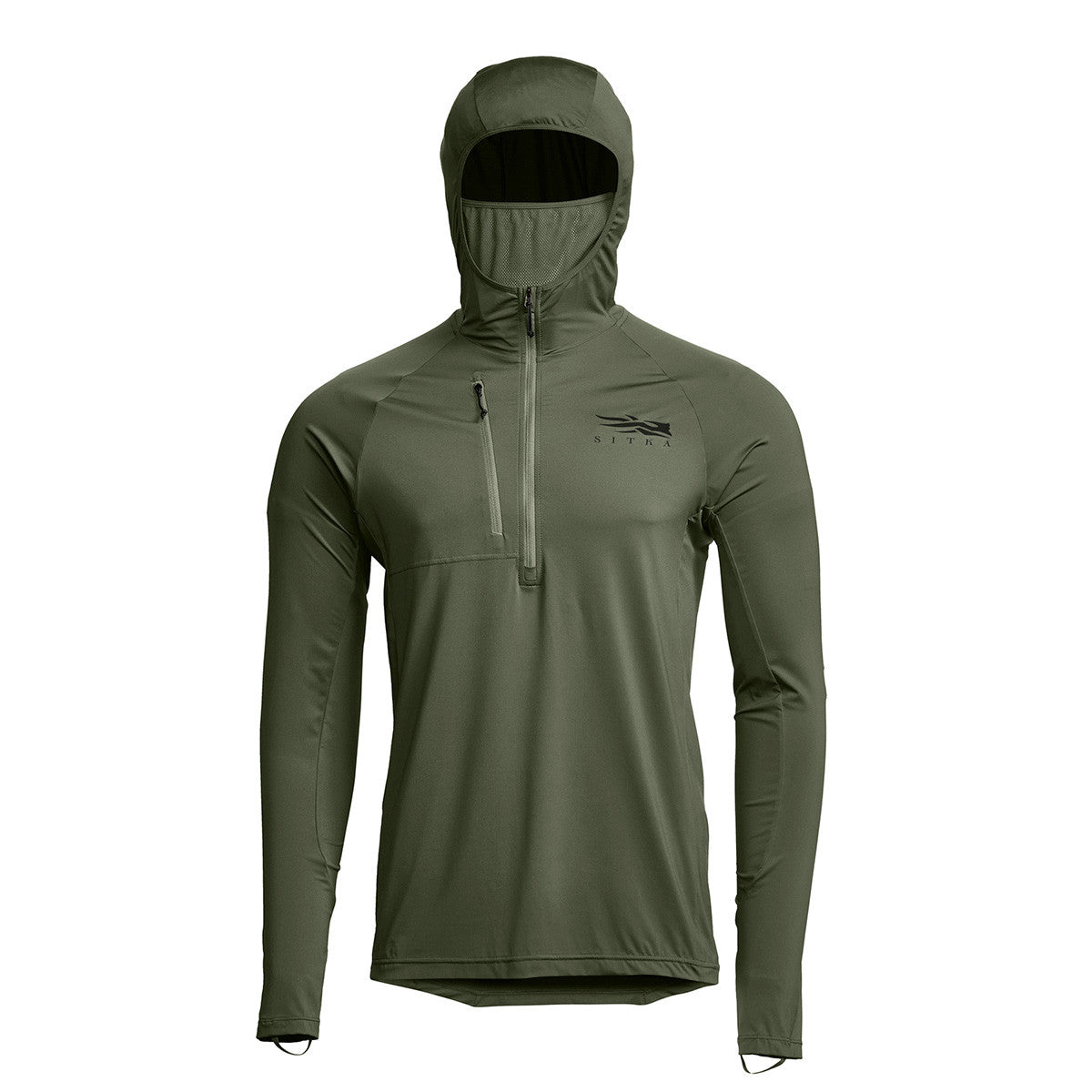 Sitka Equinox Guard Hoodie Image in Olive Green