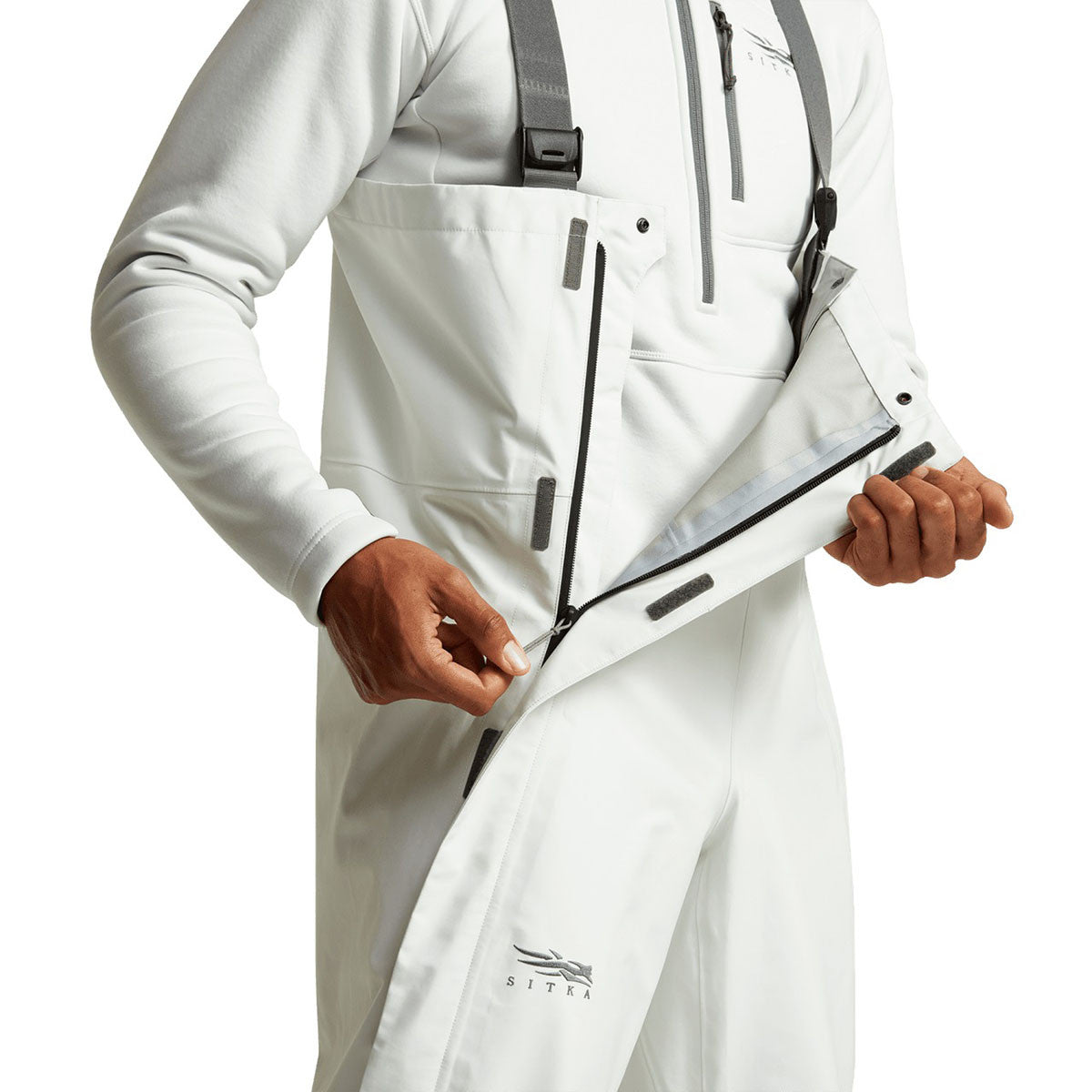 Sitka Nodak Bib Front Zipper Image