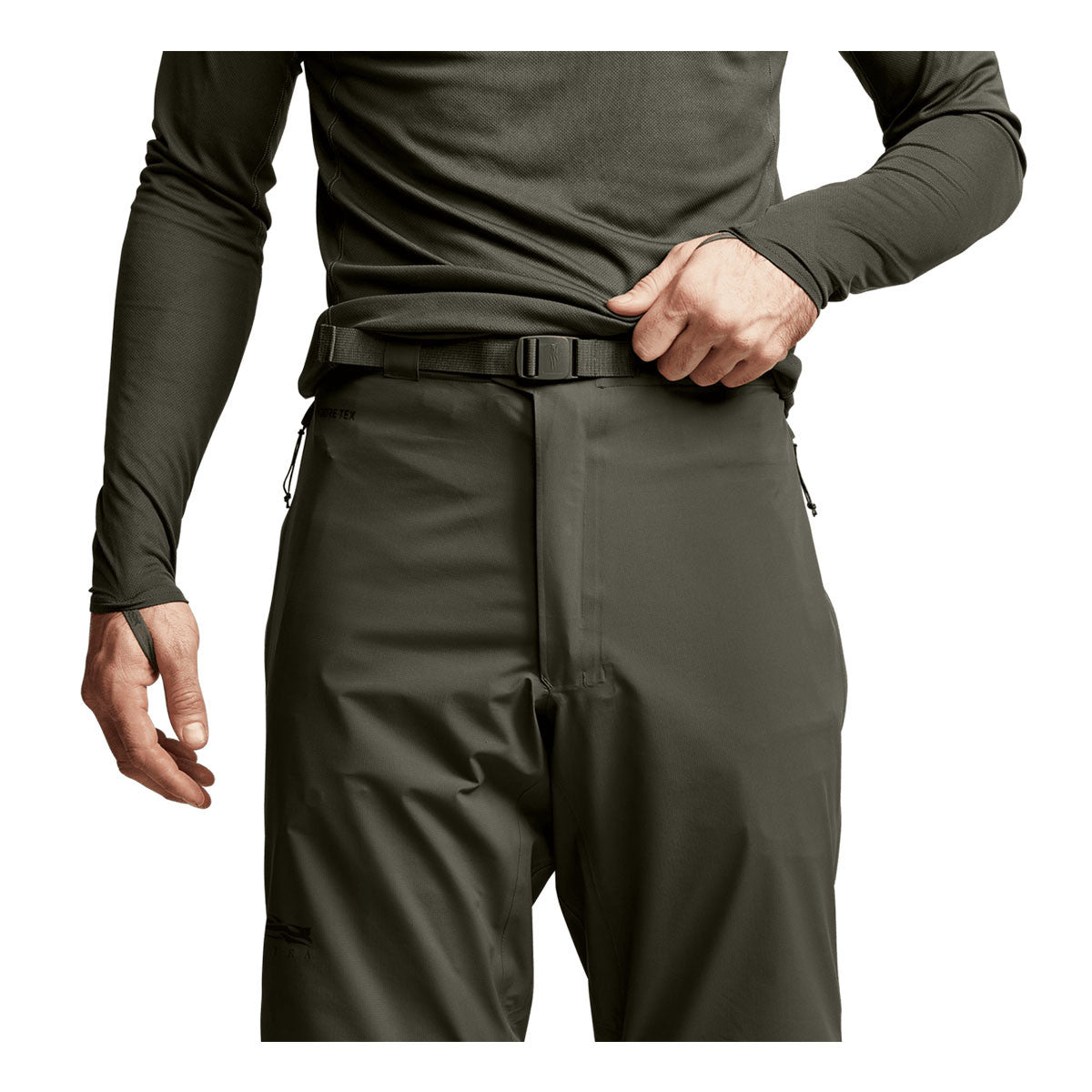 Sitka Dew Point Pant Waist Image in Deep Lichen