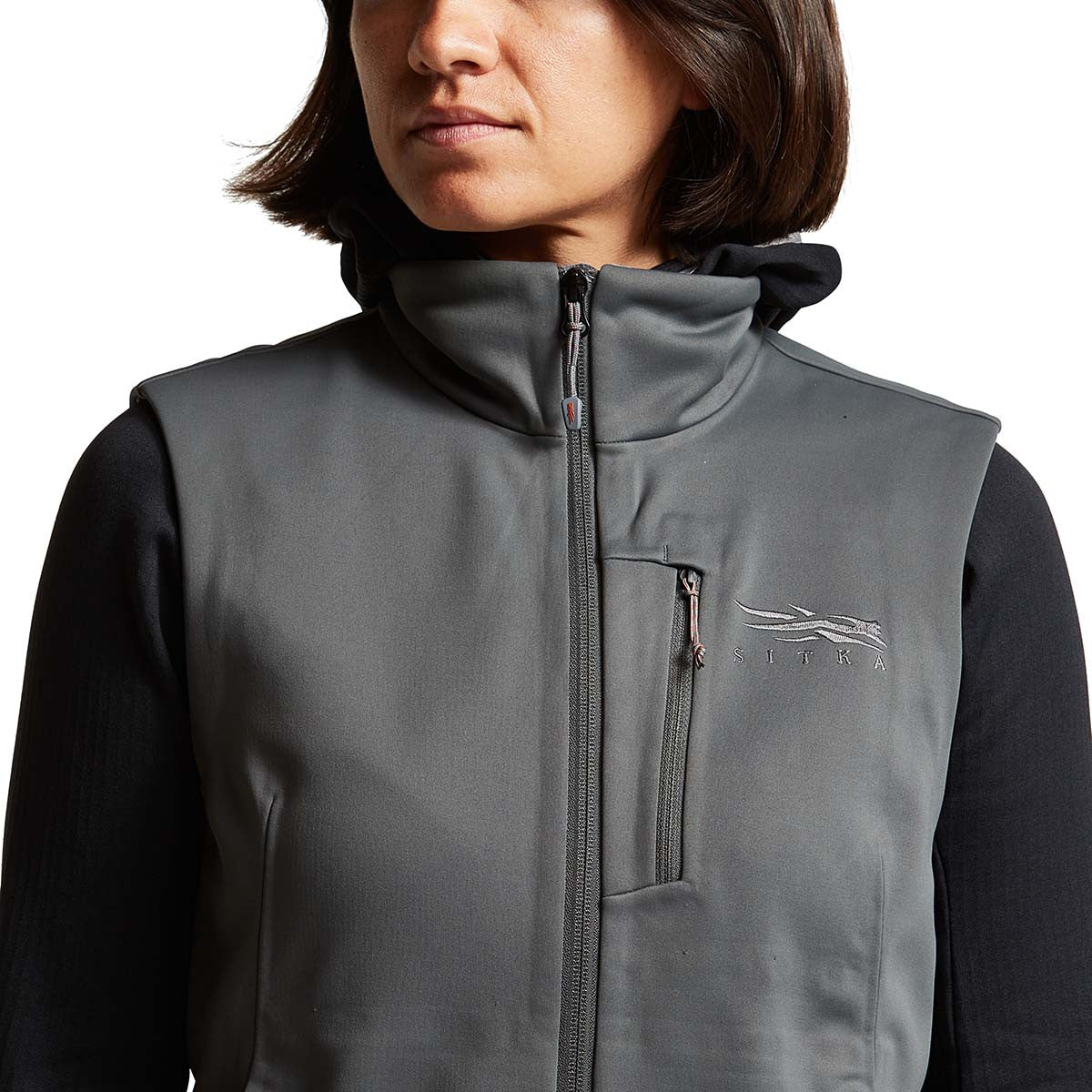 Sitka Women's Jetstream Vest Detailed Image in Lead
