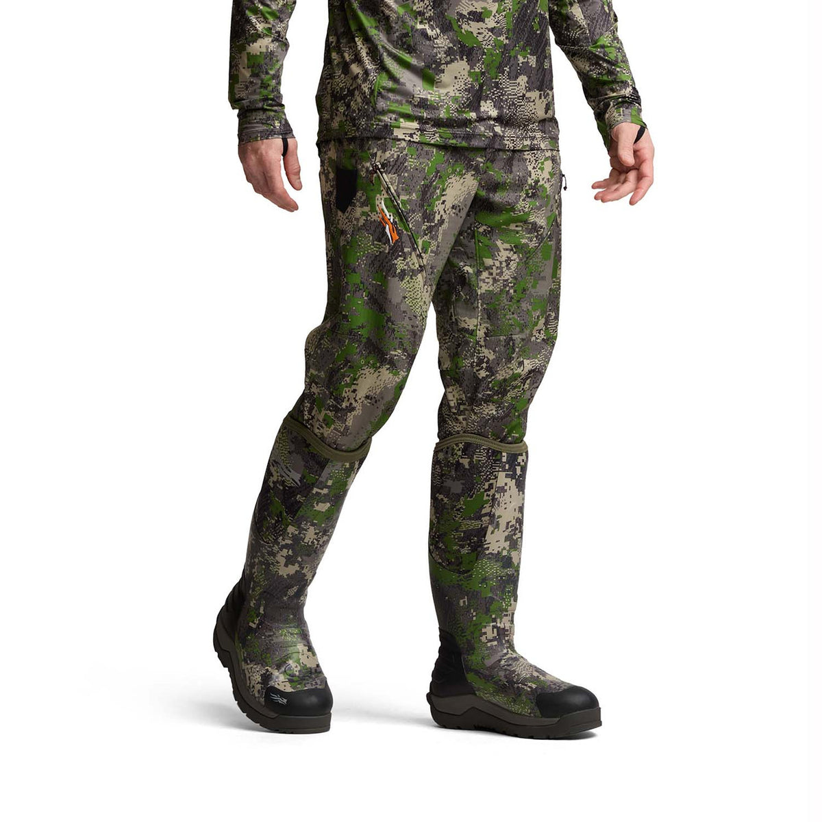 Sitka Back 40 Rubber Hunting Boots Main Model Front Image 