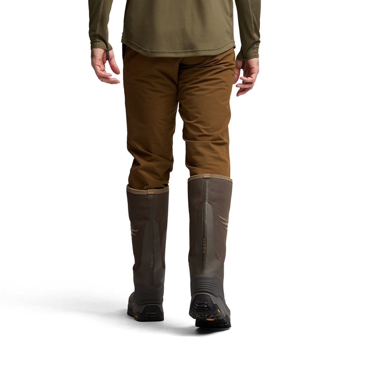 Sitka Back 40 Rubber Hunting Boots Back Model Image