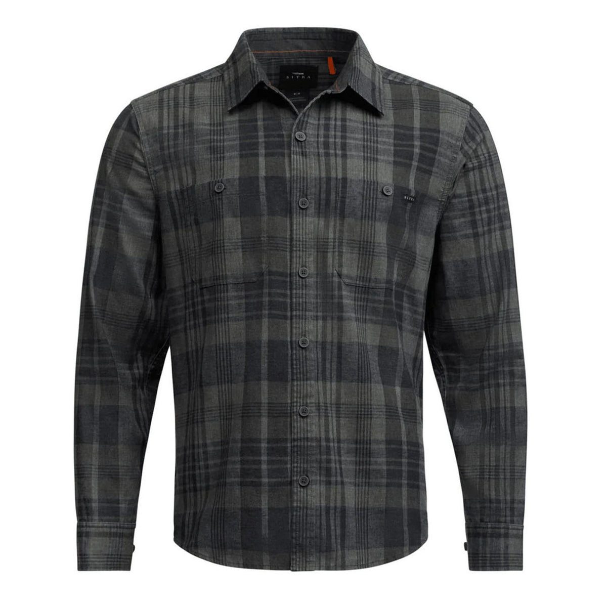 Sitka Ambary Long-Sleeve Shirt Main Front Image in Smokey Lead Fall Plaid