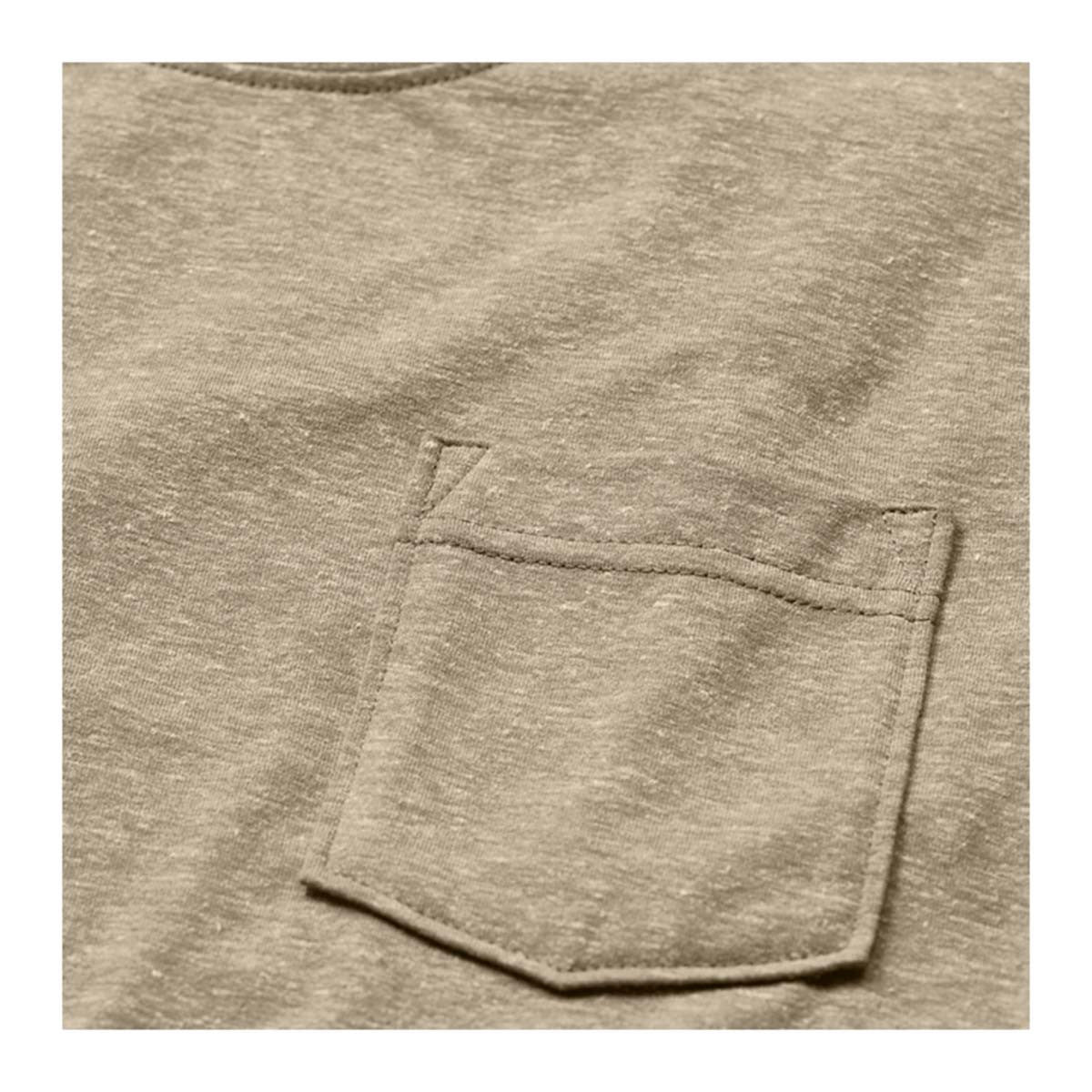 Sitka Essential Short-Sleeve Crew Pocket Image in Buckskin Heather