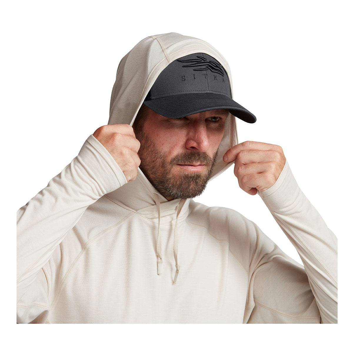 Sitka Radiant Hoodie Hood Image in Opal