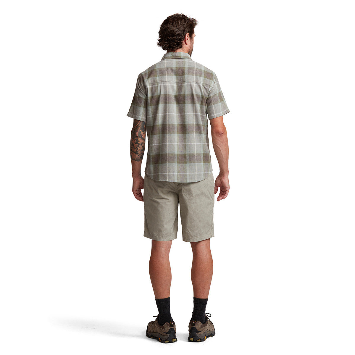 Sitka Tarmac 10" Shorts Back Model Image in Oak
