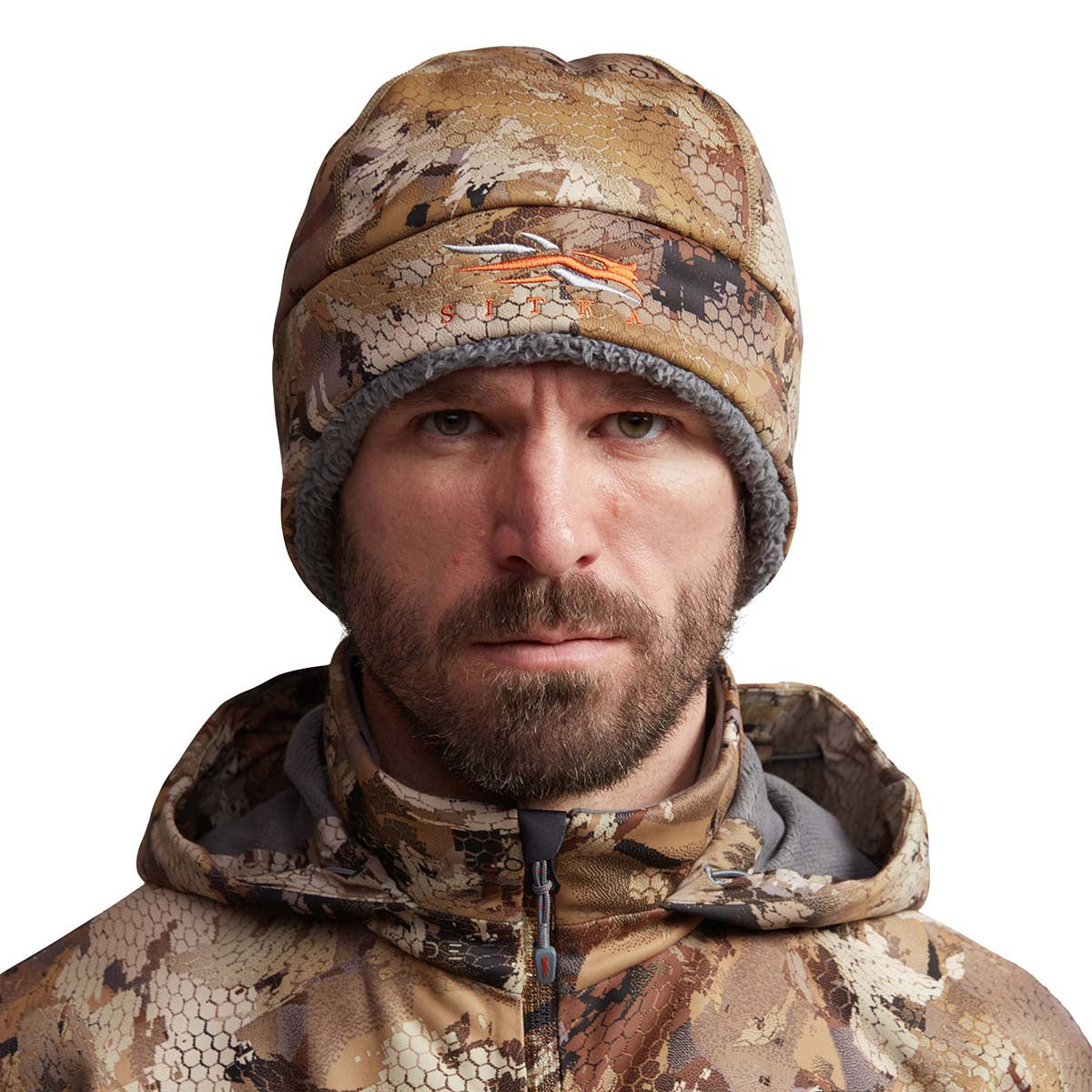 Sitka Jetstream Insulated WINDSTOPPER Beanie Model Image in Marsh