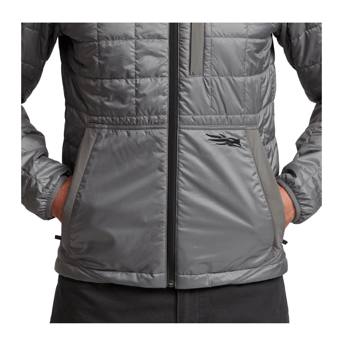 Sitka Lowland Jacket Pockets Image in Woodsmoke