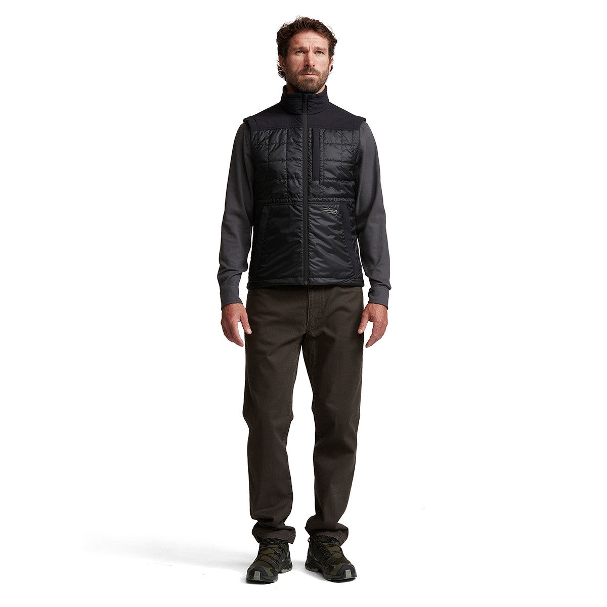 Sitka Lowland Vest Front Model Image