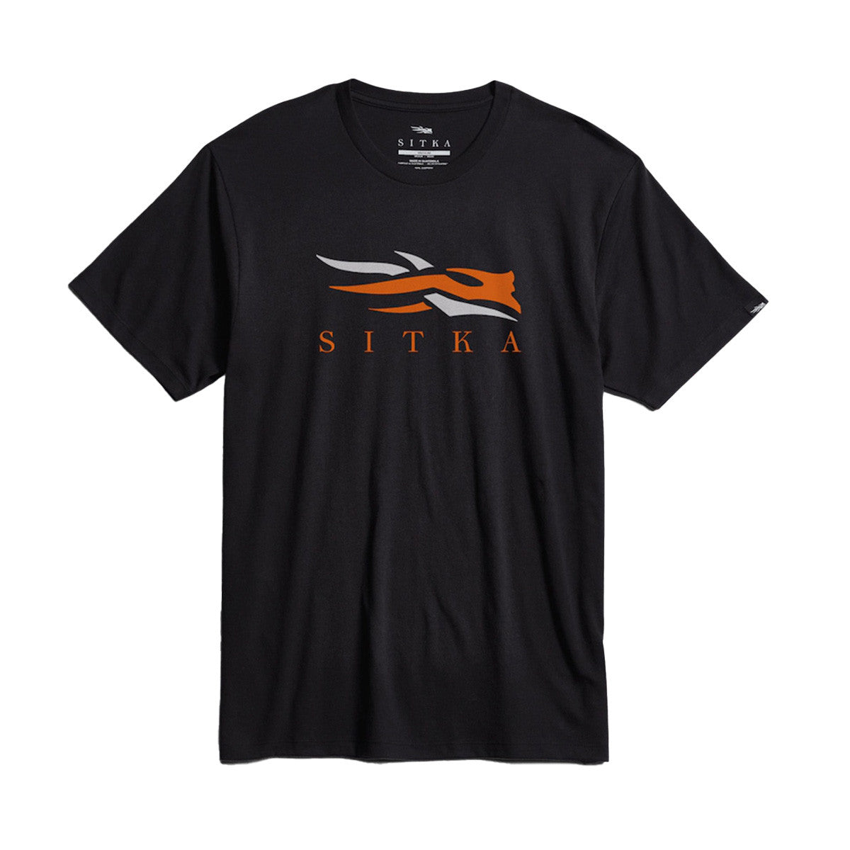 Image of Sitka Men's Icon Tee in Black-Orange