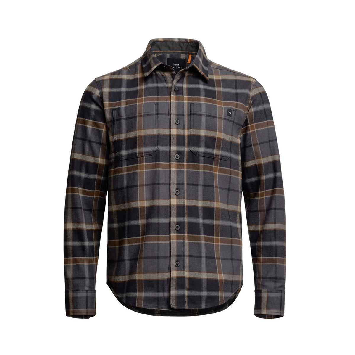 Sitka Ashland Lightweight Flannel Image in Black Cattail Plaid