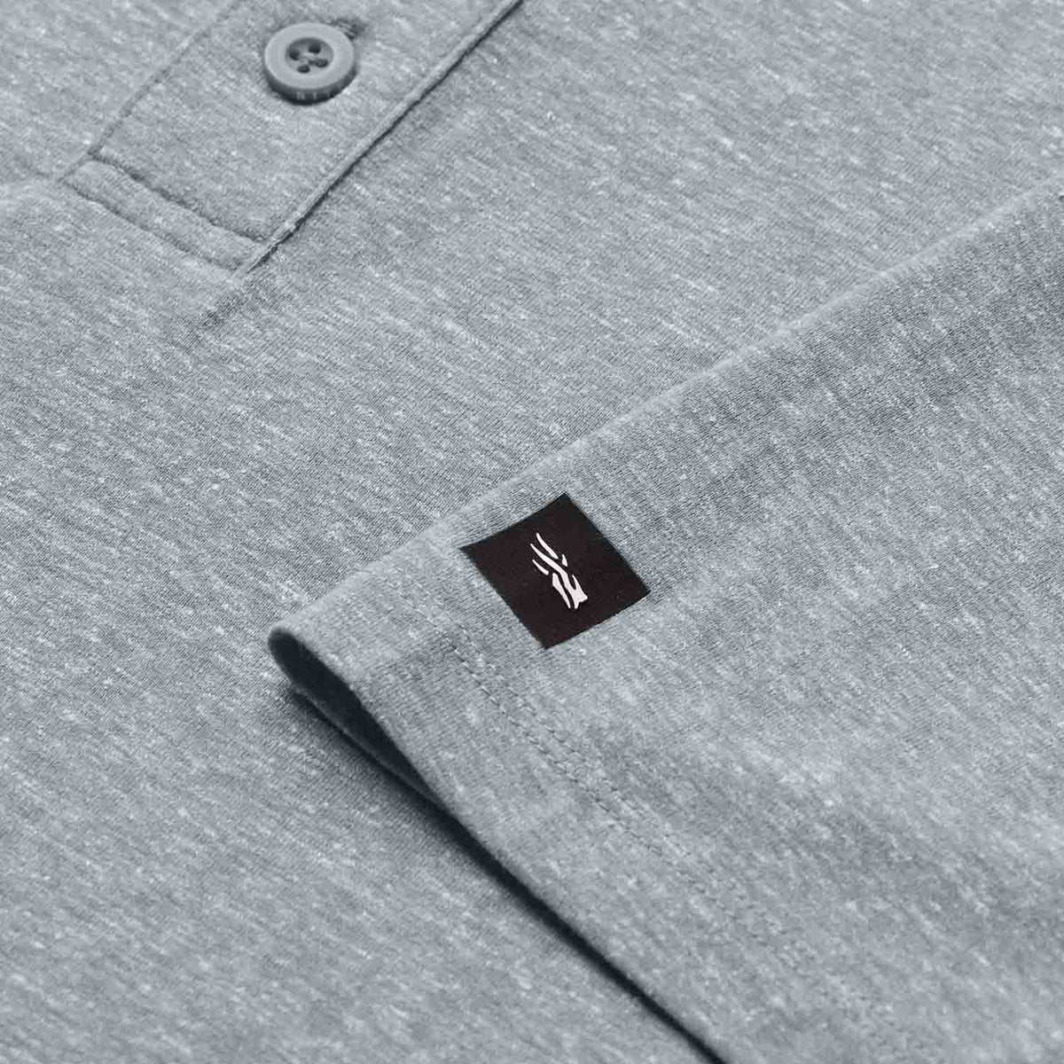 Sitka Essential Short-Sleeve Polo Details Image in Bluestone Heather