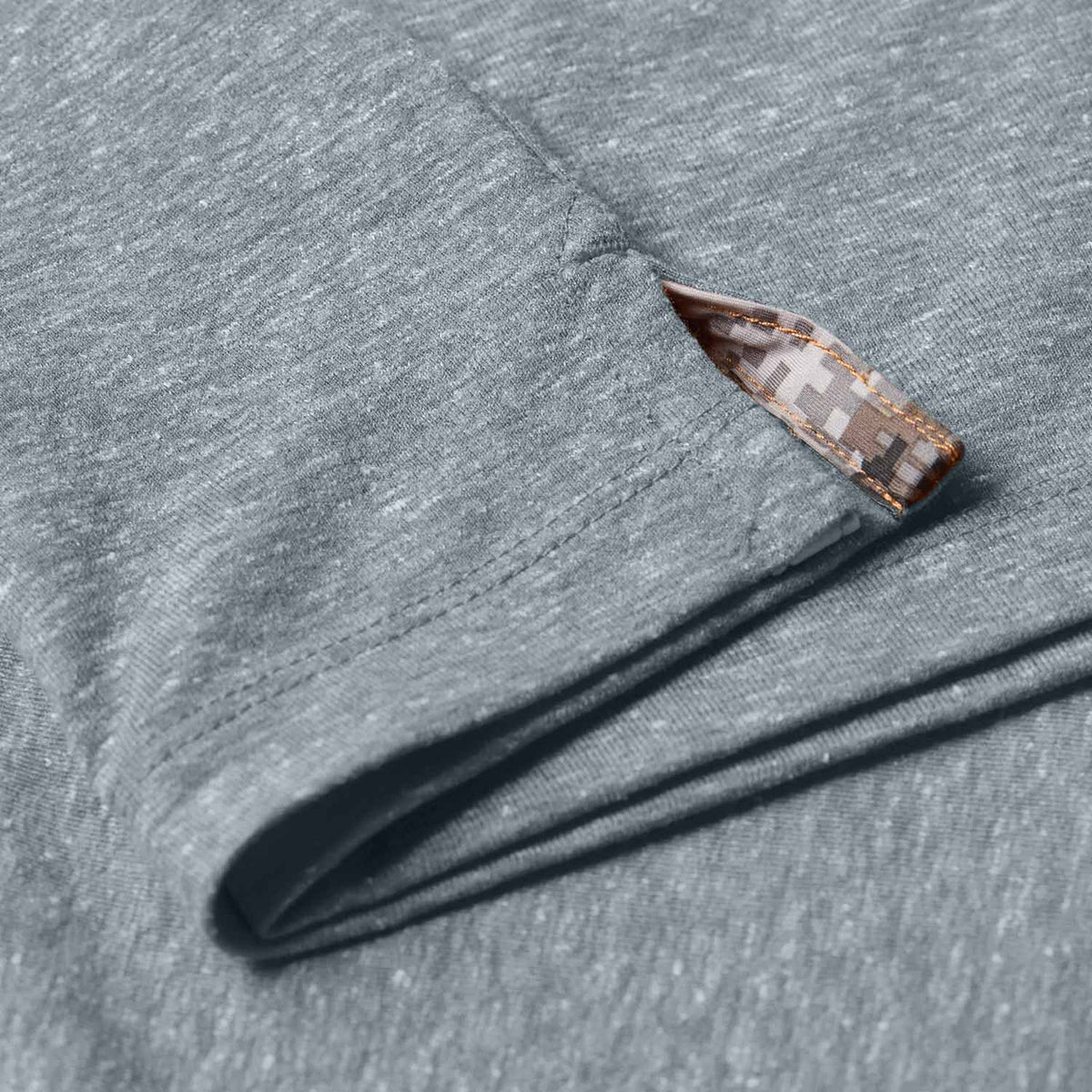 Sitka Essential Short-Sleeve Polo Details Image in Bluestone Heather