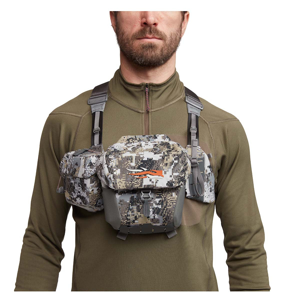 Sitka Flash Optics Harness Front Model Image in Elevated II