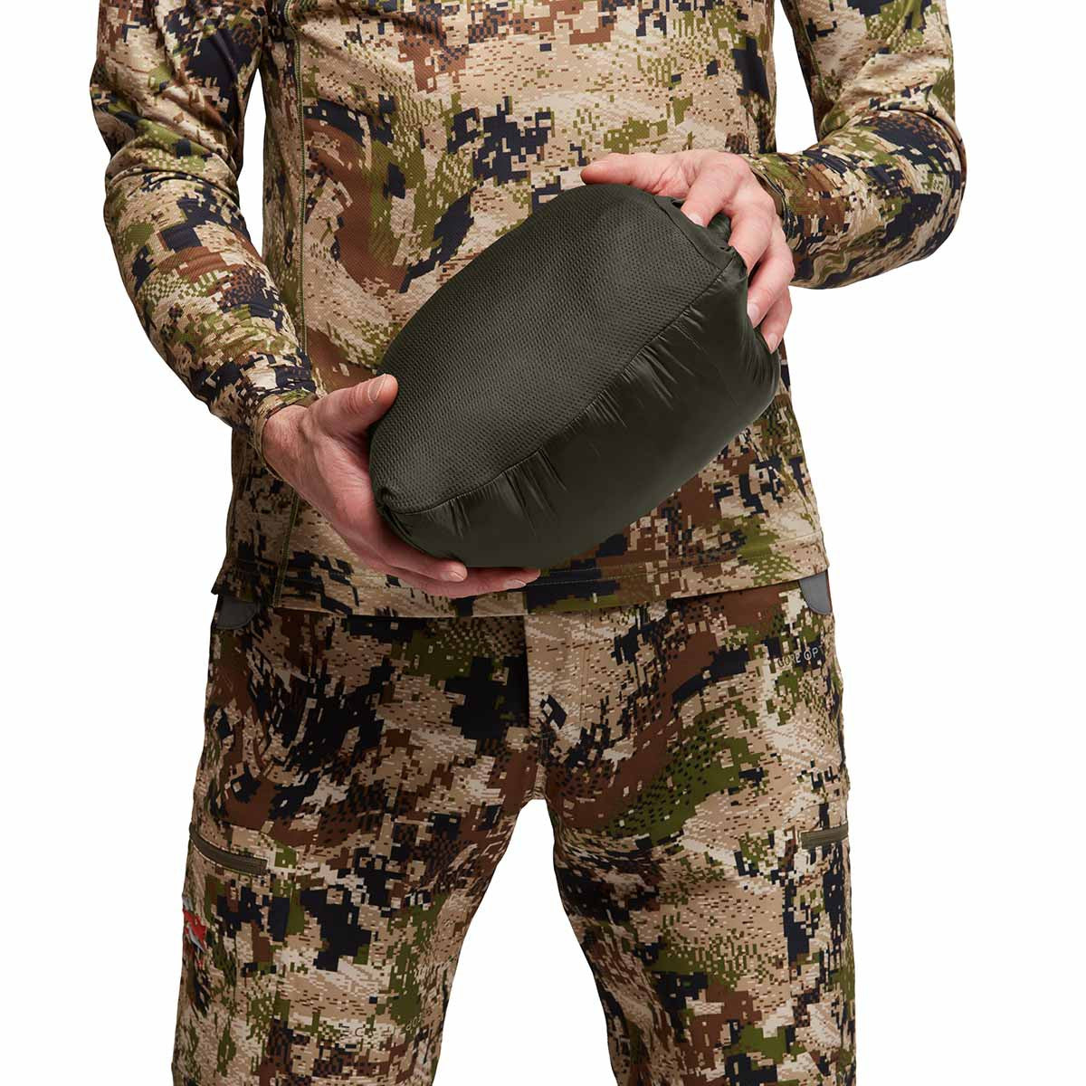 Sitka Kelvin HyperDown Jacket Packable Image in Deep Lichen