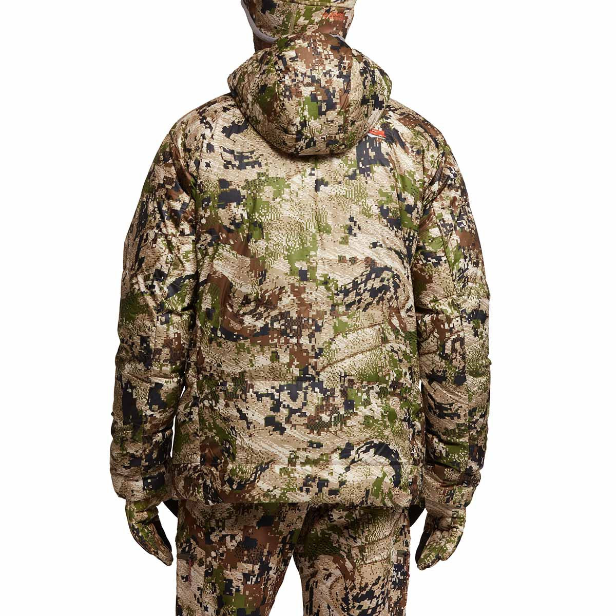 Sitka Kelvin HyperDown Jacket Back Model Image in Subalpine