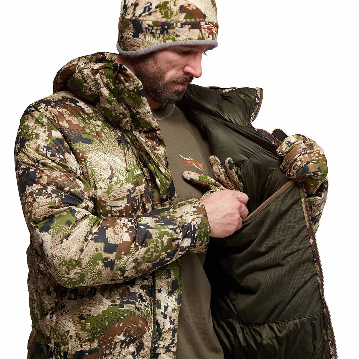 Sitka Kelvin HyperDown Jacket Internal Pocket Image in Subalpine