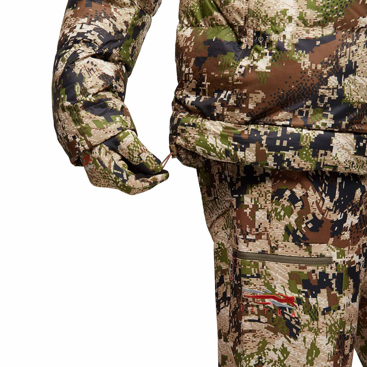 Sitka Kelvin HyperDown Jacket Adjustable Hem Image in Subalpine