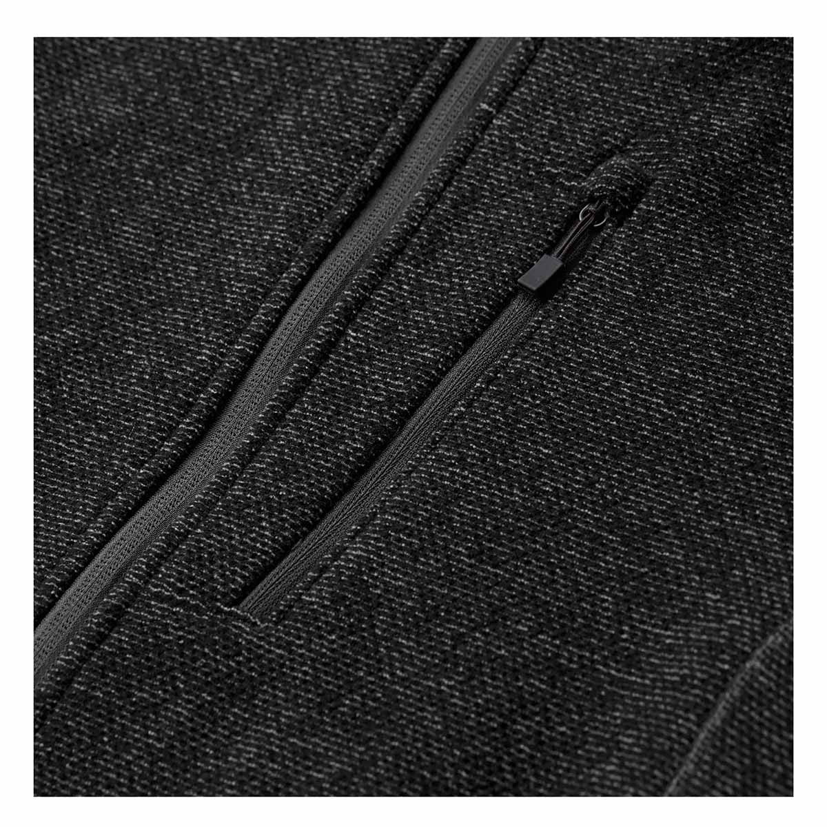 Sitka Snowcrest Half-Zip Fleece Pullover Fabric Detail Image in Sitka Black Heather