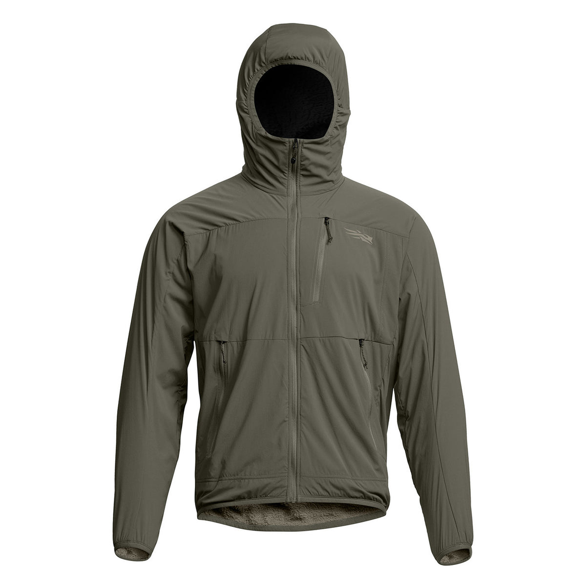 Sitka Ambient 100 Hooded Jacket Image in Bark Brown