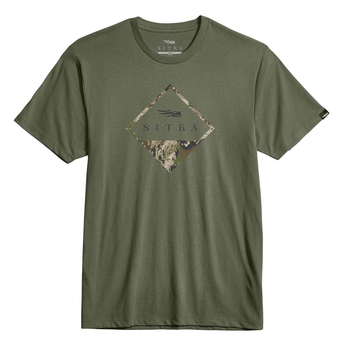 Sitka Optifade Badge Tee Image in Olive Green