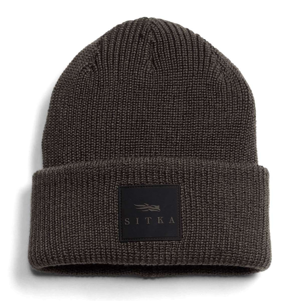 Sitka Double Cuff Acrylic Knit Beanie Image in Shadow